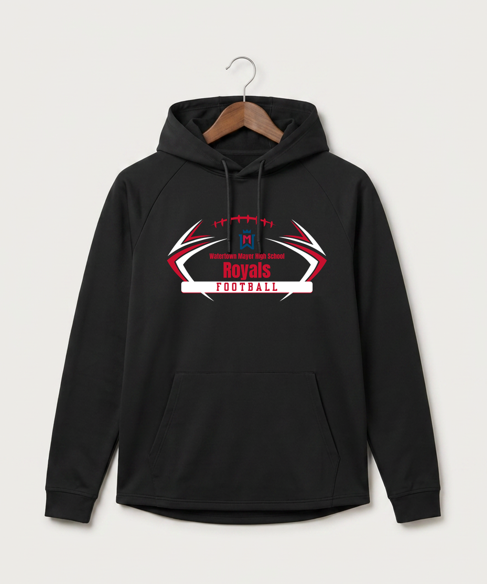 Watertown Mayer High School Football (Boys) - Black Hoodie - Full Front