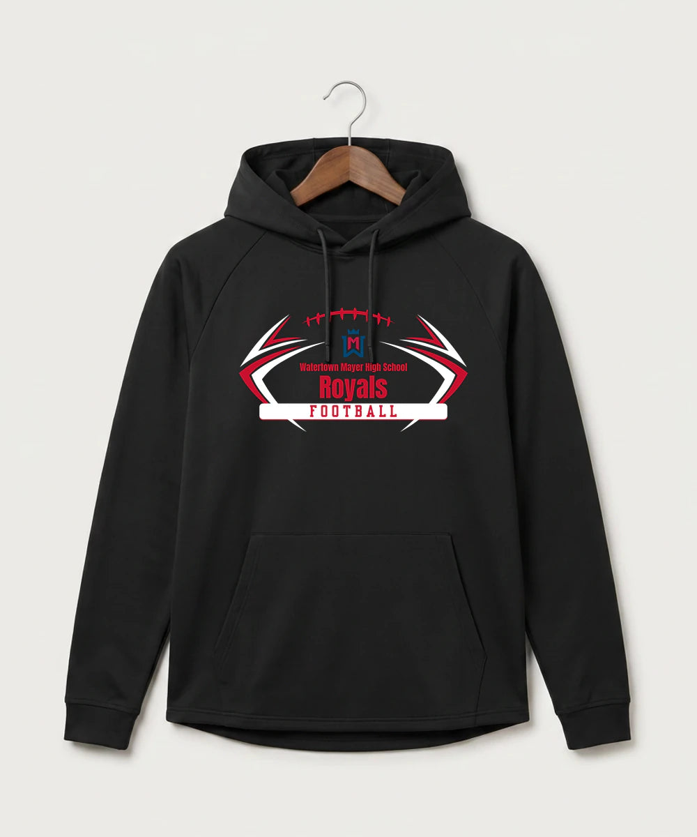 Watertown Mayer High School Football (Boys) - Black Hoodie - Full Front