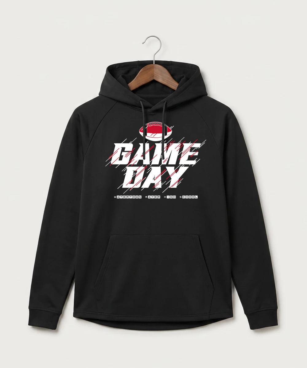 Watertown Mayer High School Football (Boys) - Black Hoodie - Full Front