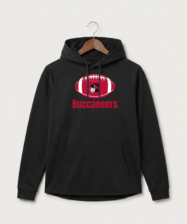 Border West Football (Boys) - Black Hoodie - Full Front
