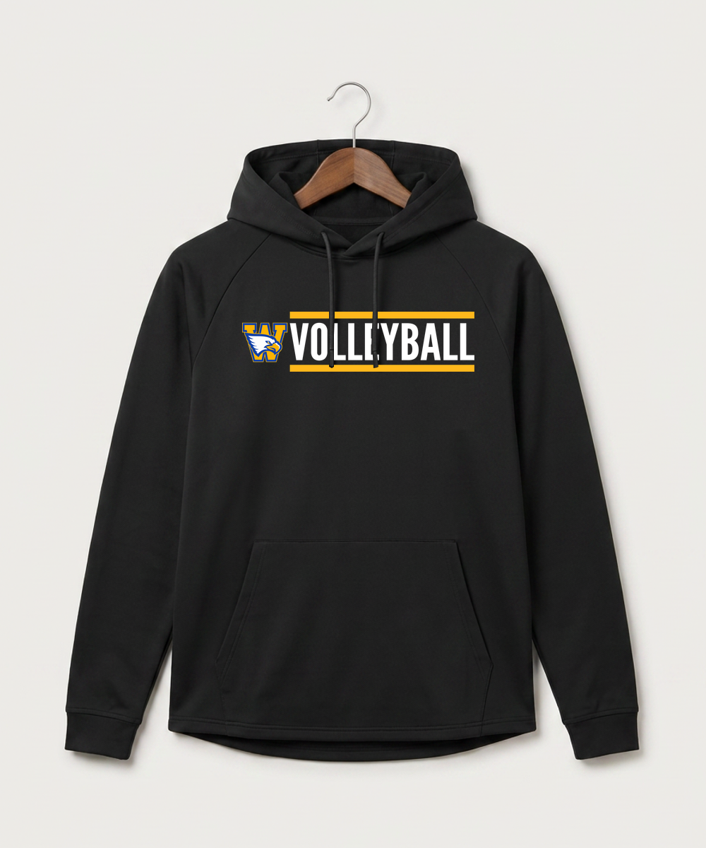 Windom Area High School Volleyball (Girls) - Black Hoodie - Full Front