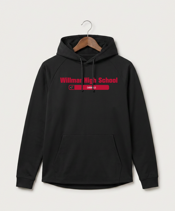 Willmar High School Athletics - Black Hoodie - Full Front