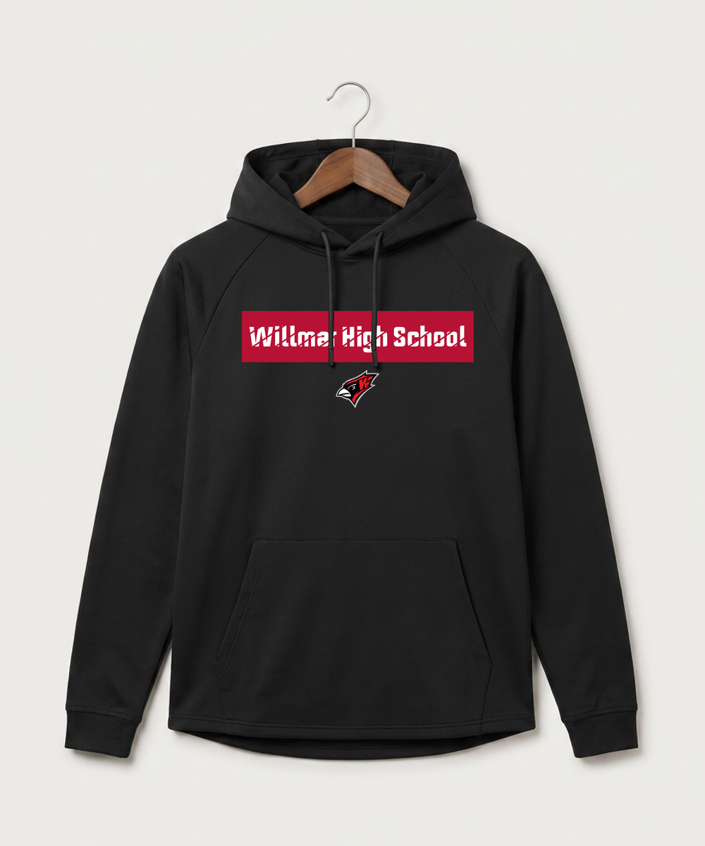 Willmar High School Athletics - Black Hoodie - Full Front
