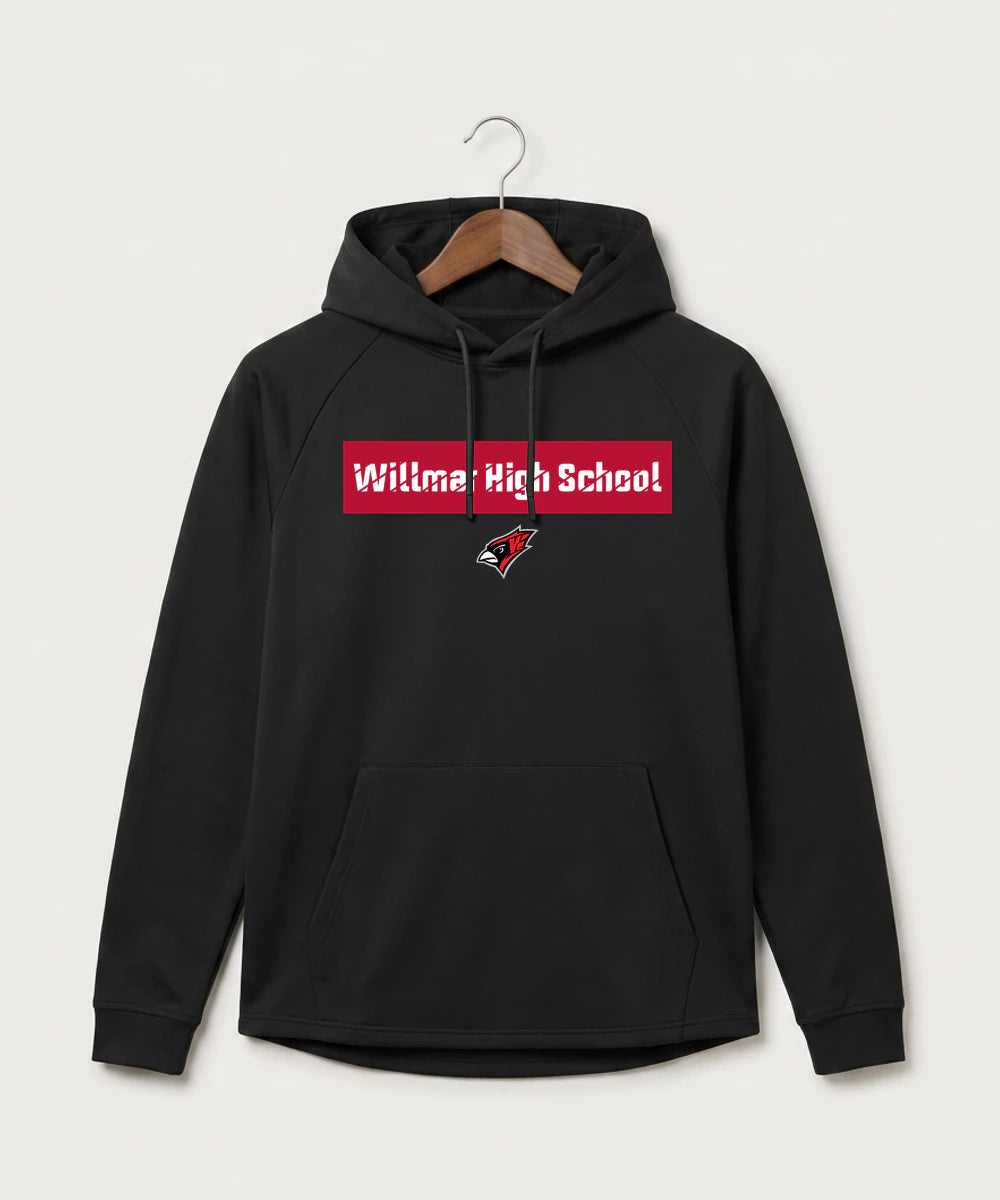 Willmar High School Athletics - Black Hoodie - Full Front