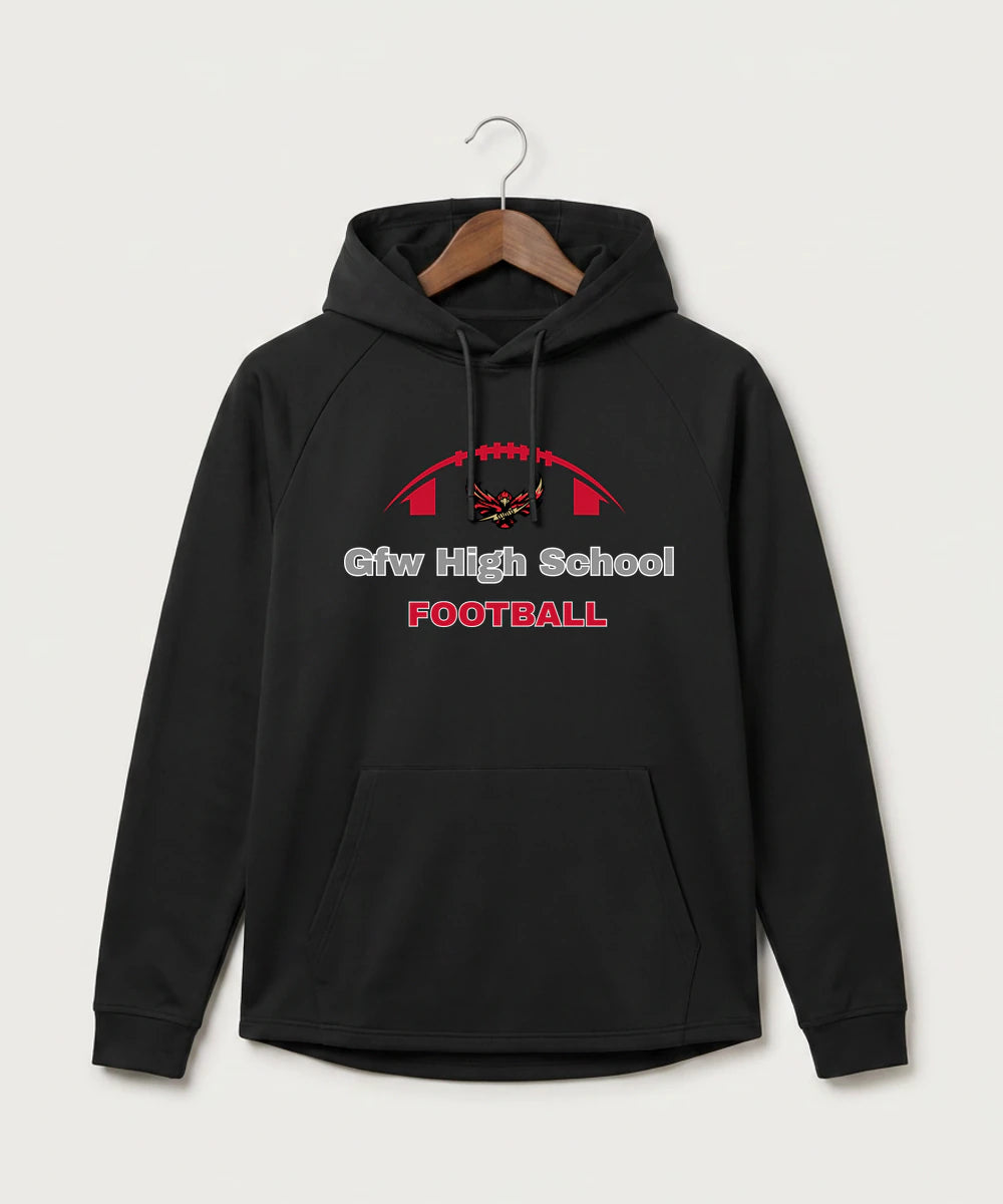Gfw High School Football (Boys) - Black Hoodie - Full Front