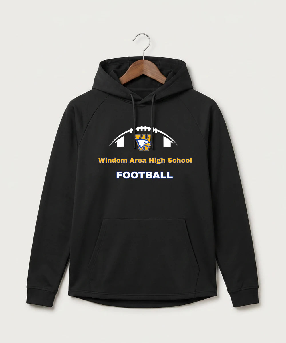 Windom Area High School Football (Boys) - Black Hoodie - Full Front