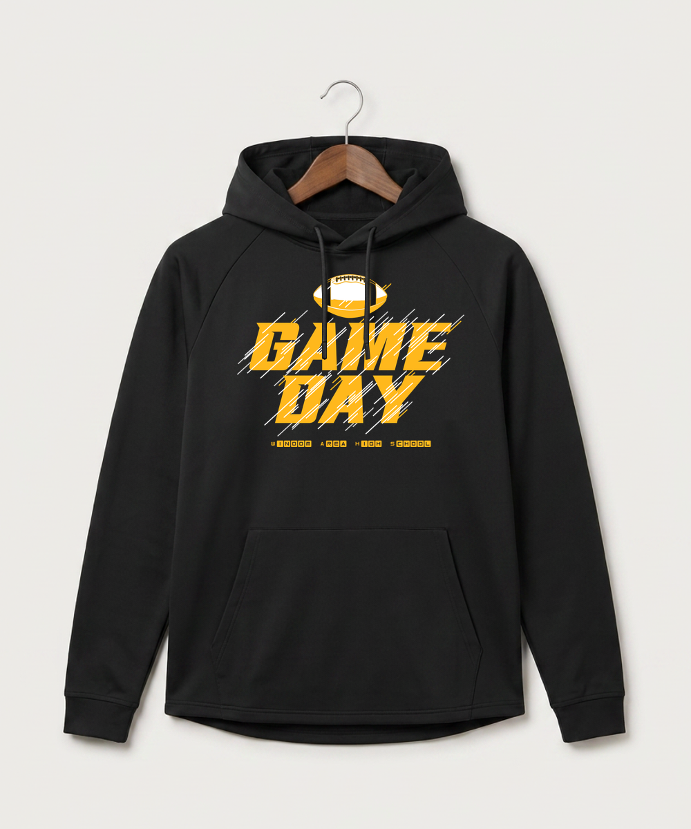 Windom Area High School Football (Boys) - Black Hoodie - Full Front
