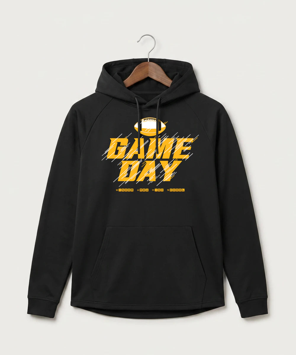 Windom Area High School Football (Boys) - Black Hoodie - Full Front