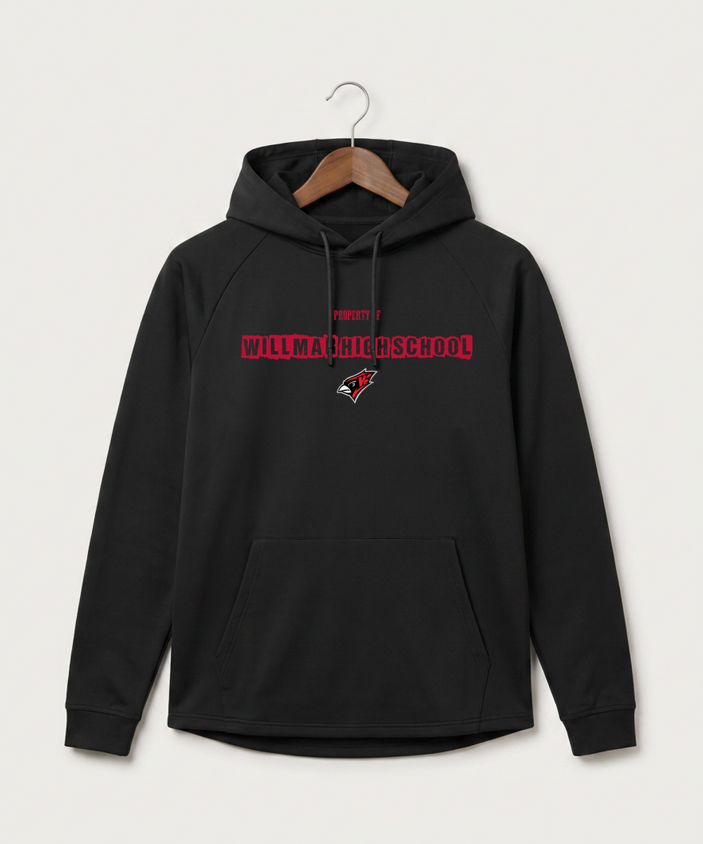 Willmar High School Athletics - Black Hoodie - Full Front