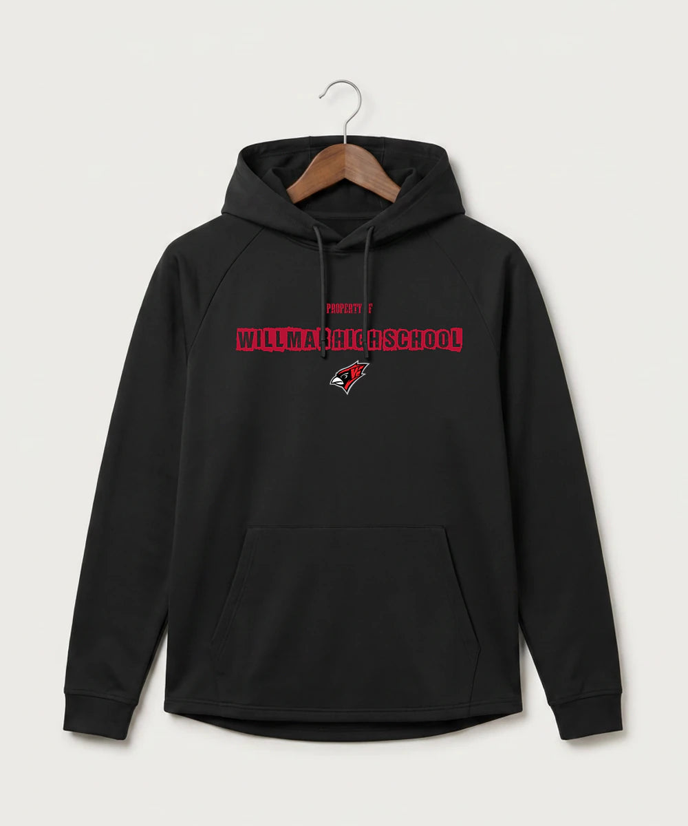 Willmar High School Athletics - Black Hoodie - Full Front