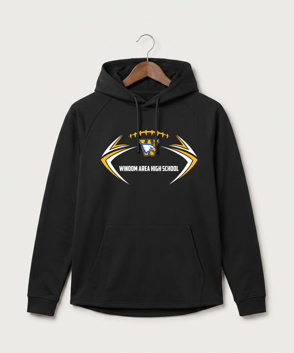 Windom Area High School Football (Boys) - Black Hoodie - Full Front