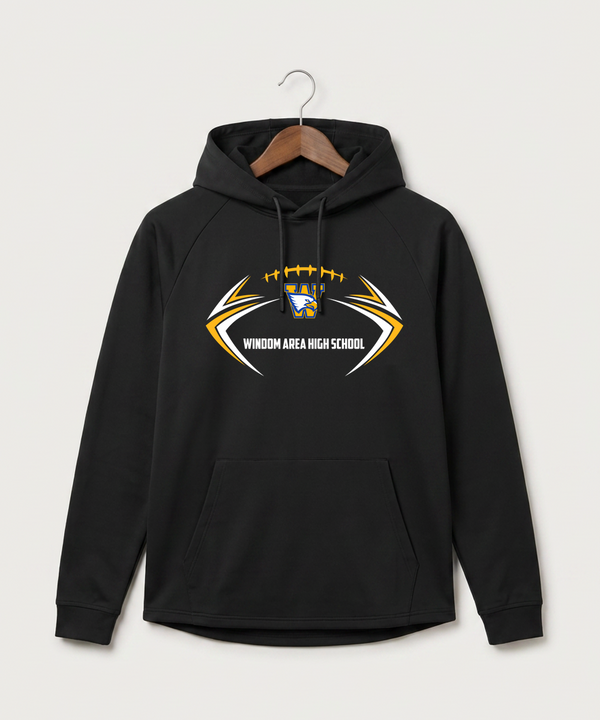 Windom Area High School Football (Boys) - Black Hoodie - Full Front
