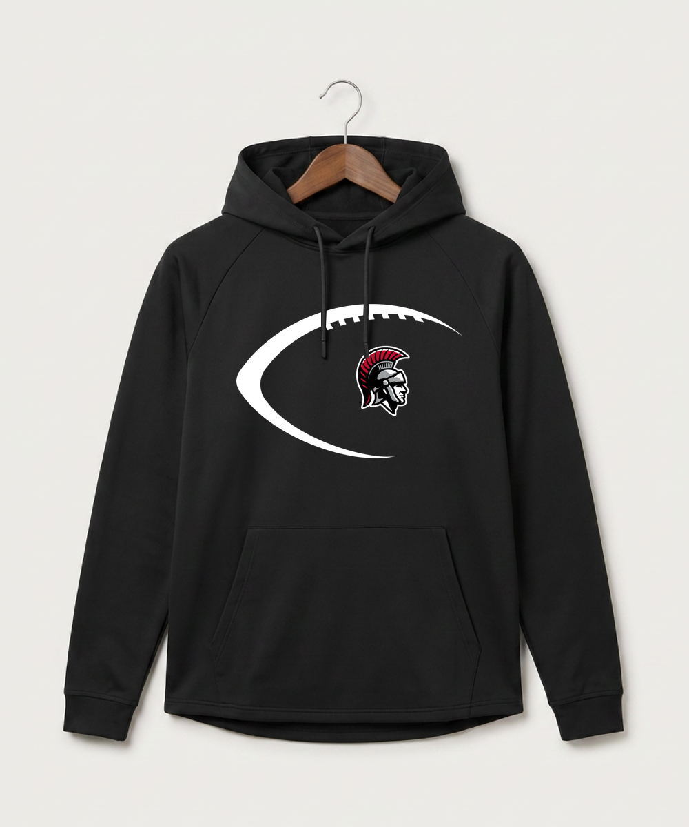 Worthington High School Football (Boys) - Black Hoodie - Full Front