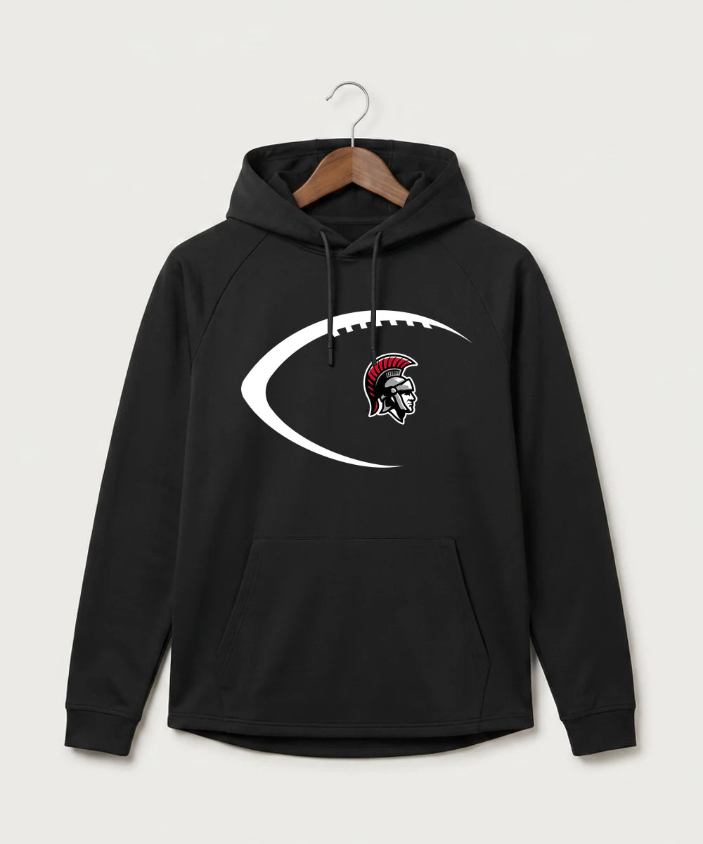 Worthington High School Football (Boys) - Black Hoodie - Full Front