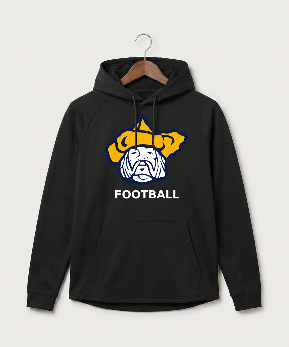 Polo HS Football general - Black Hoodie - Full Front
