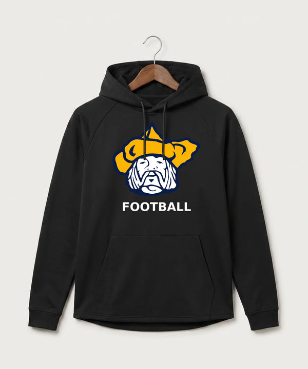 Polo HS Football general - Black Hoodie - Full Front