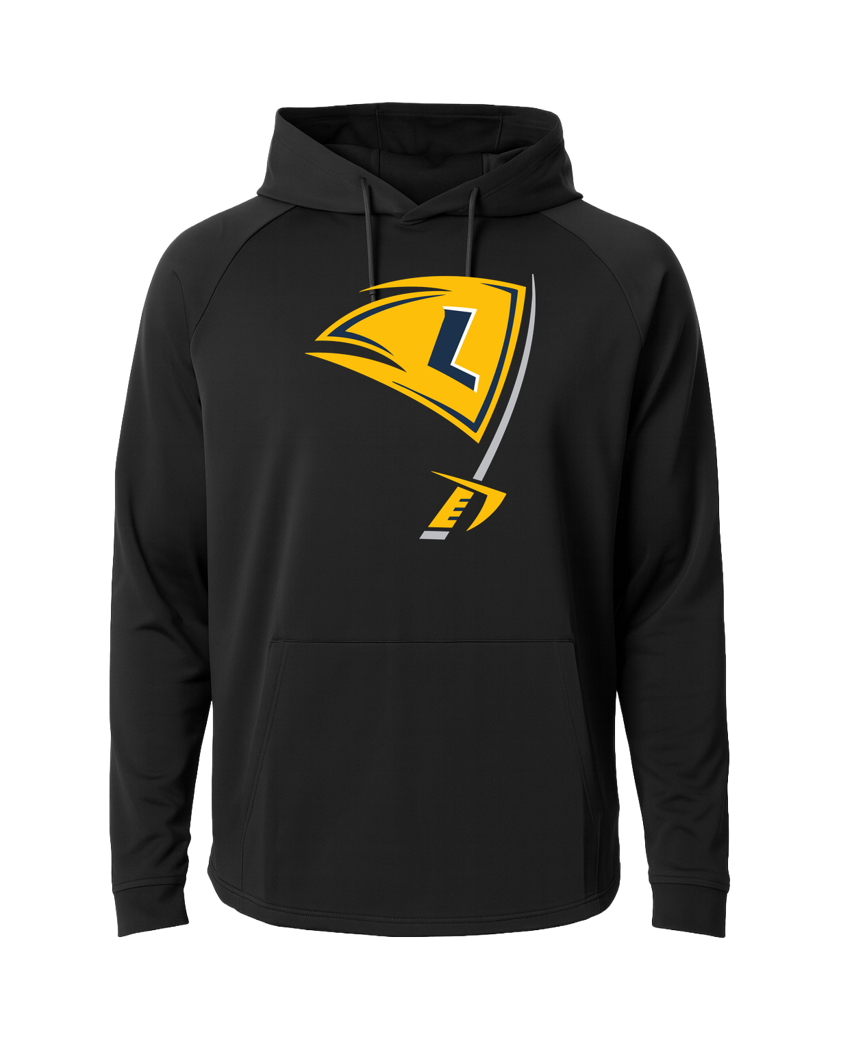 Howard Lake-Waverly-Winsted Football - Black Hoodie - Full Front