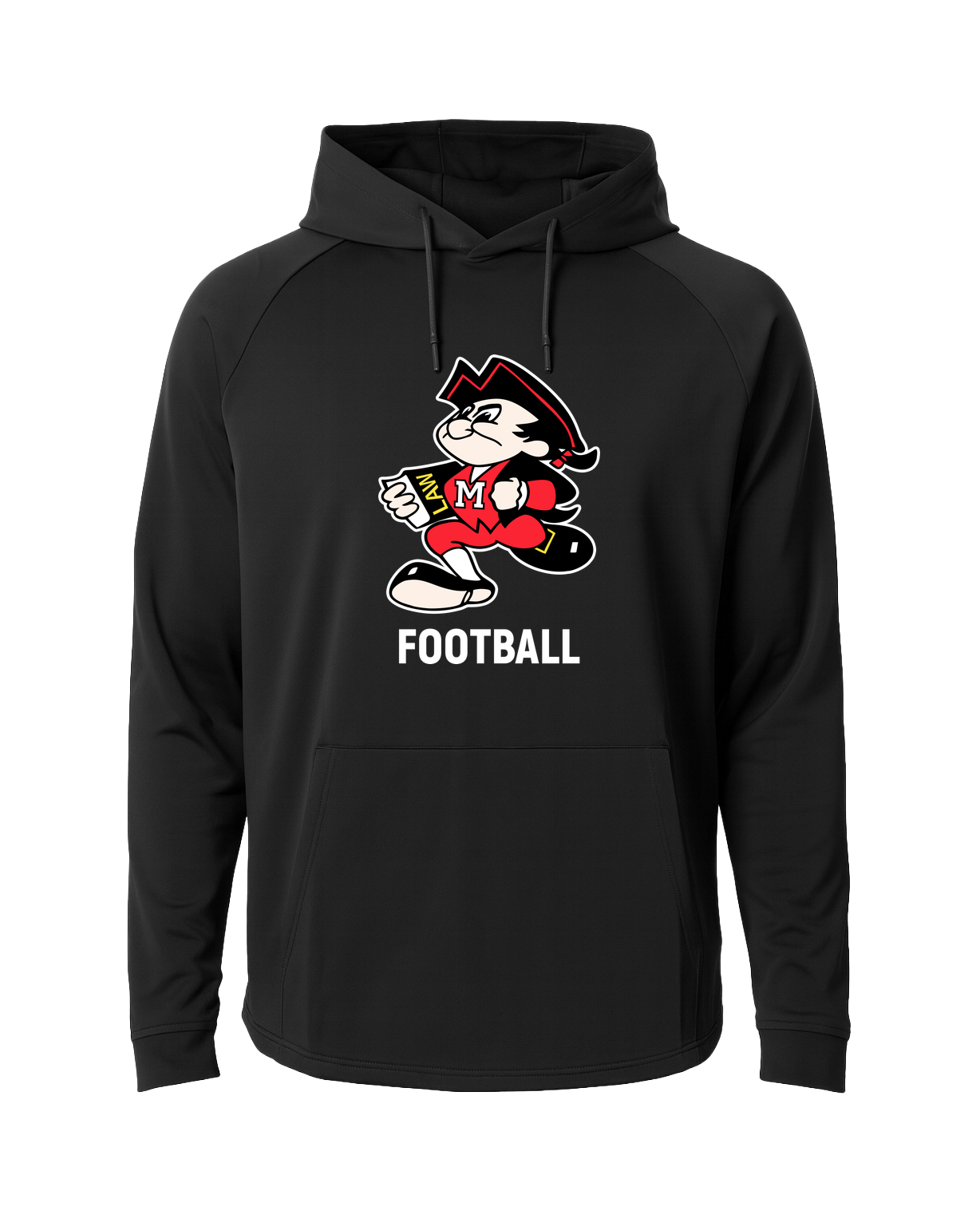 John Marshall High School football_boys - Black Hoodie - Full Front