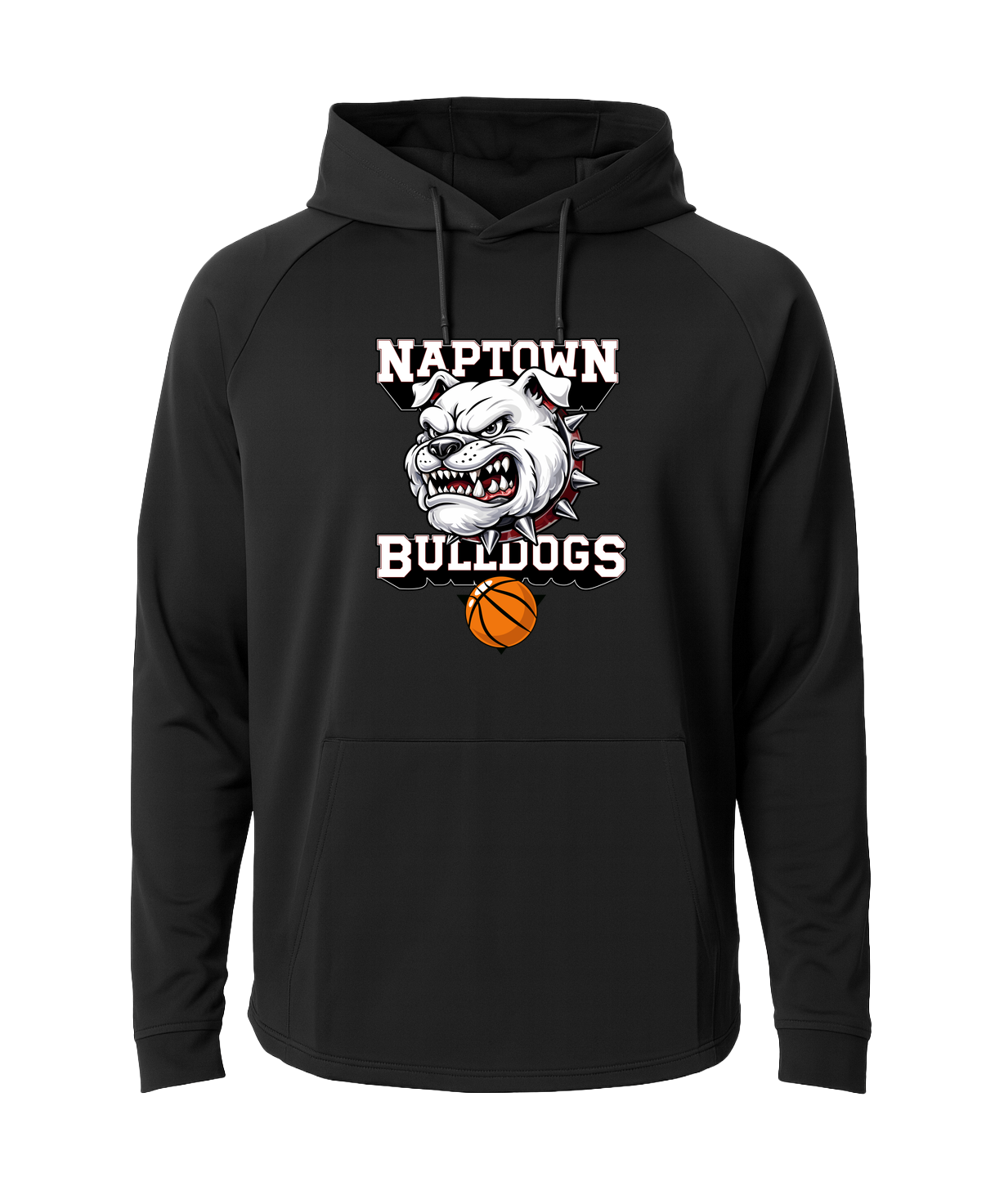 Naptown basketball_boys - Black Hoodie - Full Front
