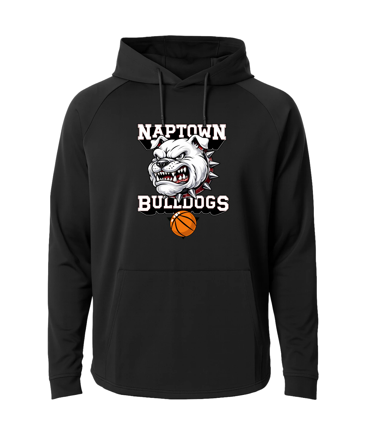 Naptown basketball_boys - Black Hoodie - Full Front