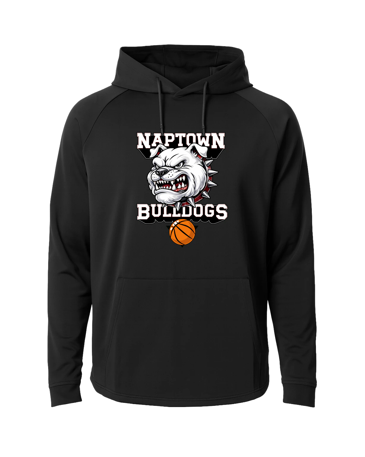Naptown basketball_boys - Black Hoodie - Full Front