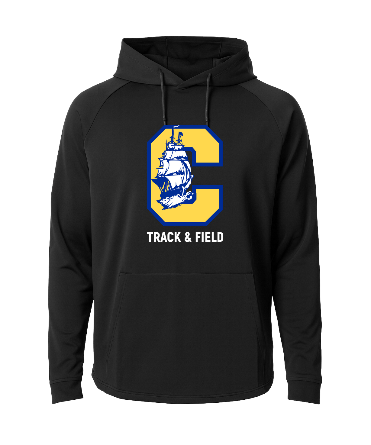Clearview High School track_field - Black Hoodie - Full Front
