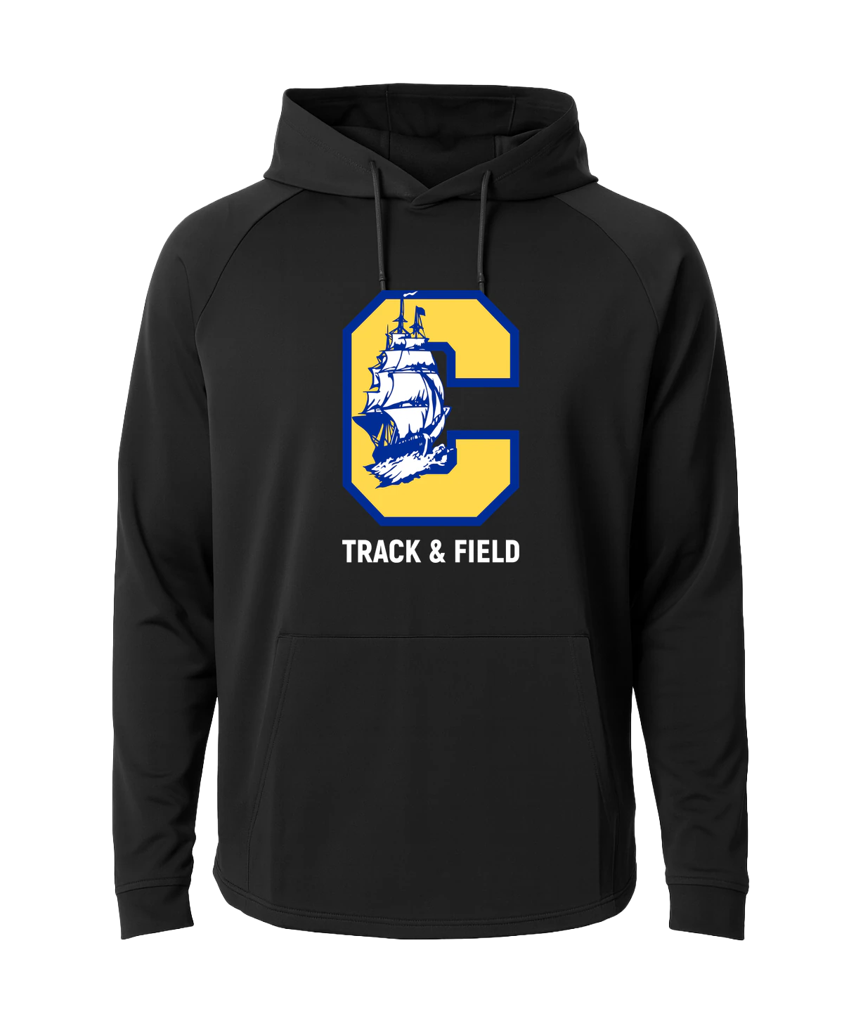 Clearview High School track_field - Black Hoodie - Full Front