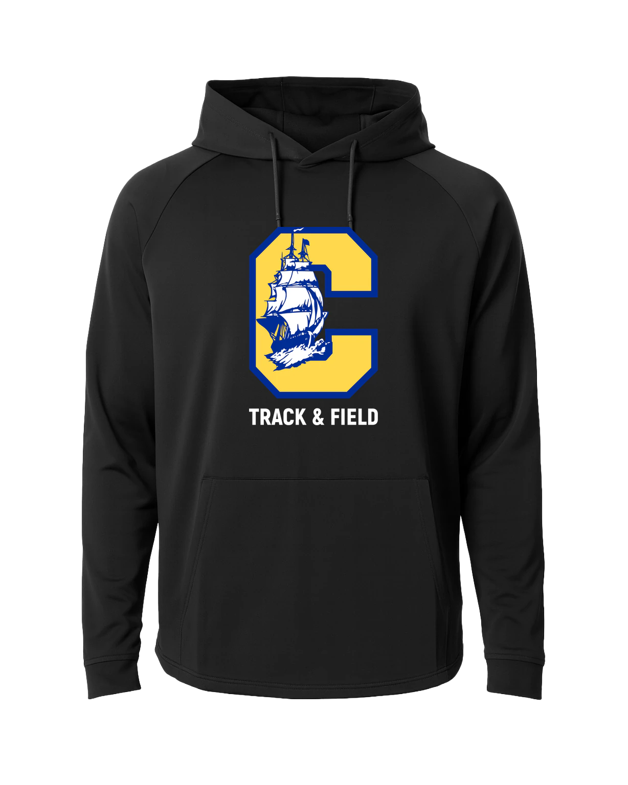 Clearview High School track_field - Black Hoodie - Full Front