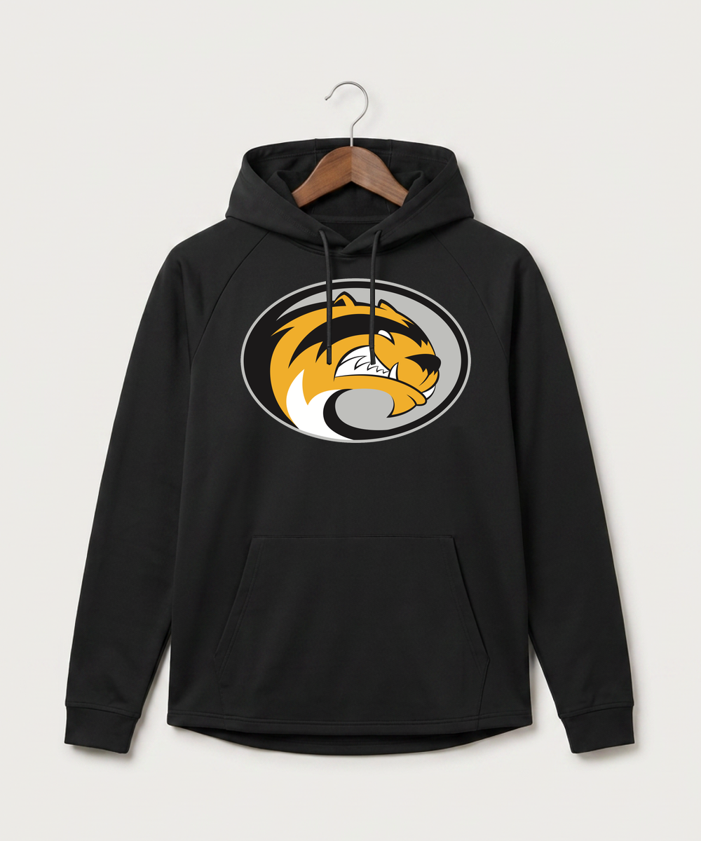 Sibley East High School Football (Boys) - Black Hoodie - Full Front