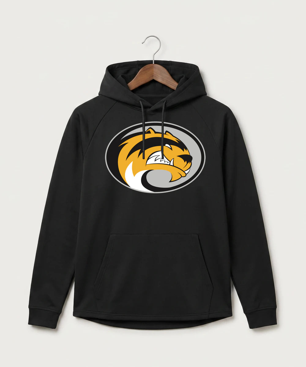 Sibley East High School Football (Boys) - Black Hoodie - Full Front