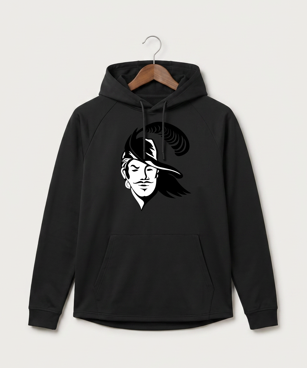 Border West Football (Boys) - Black Hoodie - Full Front