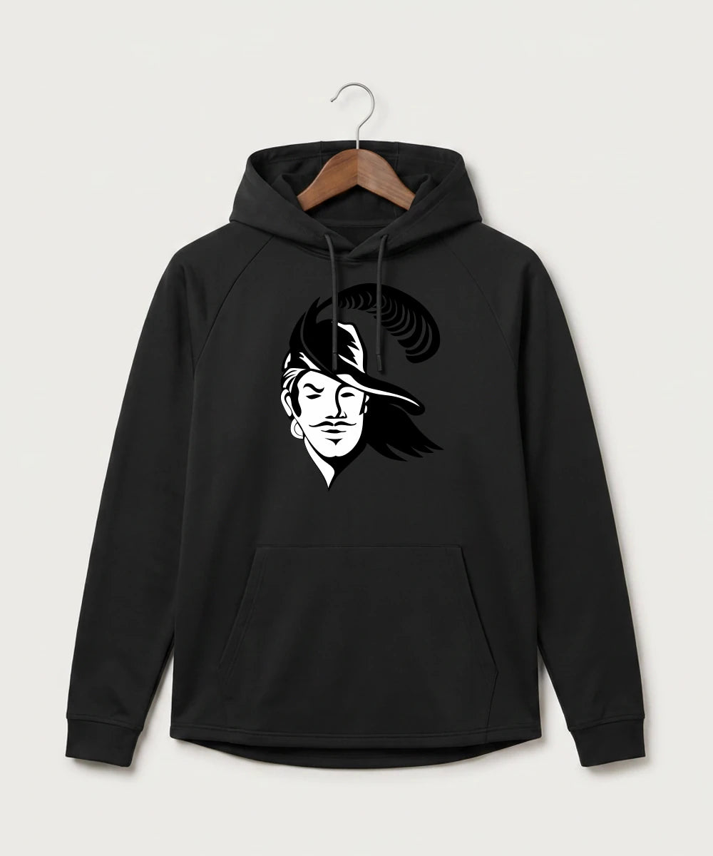 Border West Football (Boys) - Black Hoodie - Full Front