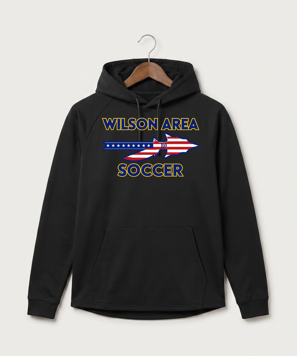 Wilson Area School Soccer Soccer - Black Hoodie - Full Front