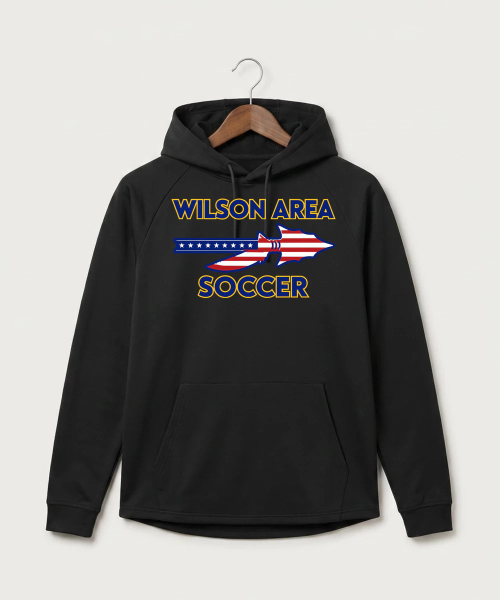 Wilson Area School Soccer Soccer - Black Hoodie - Full Front