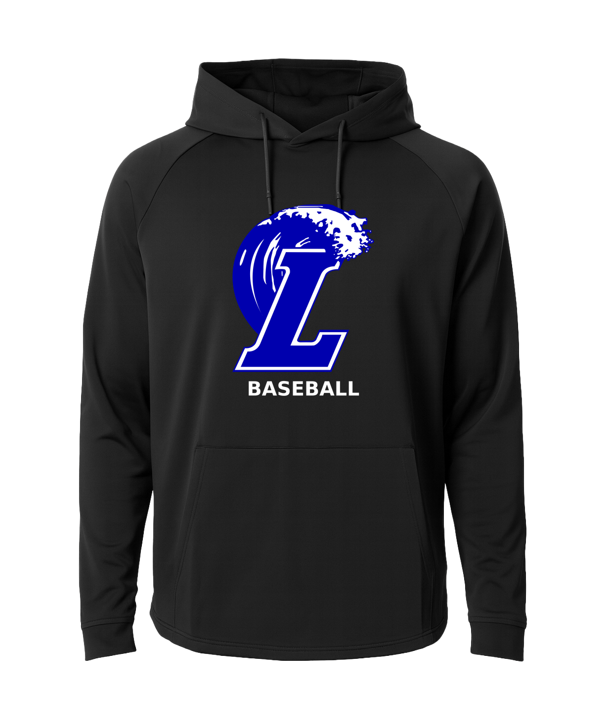 Lakeview Baseball - Black Hoodie - Full Front