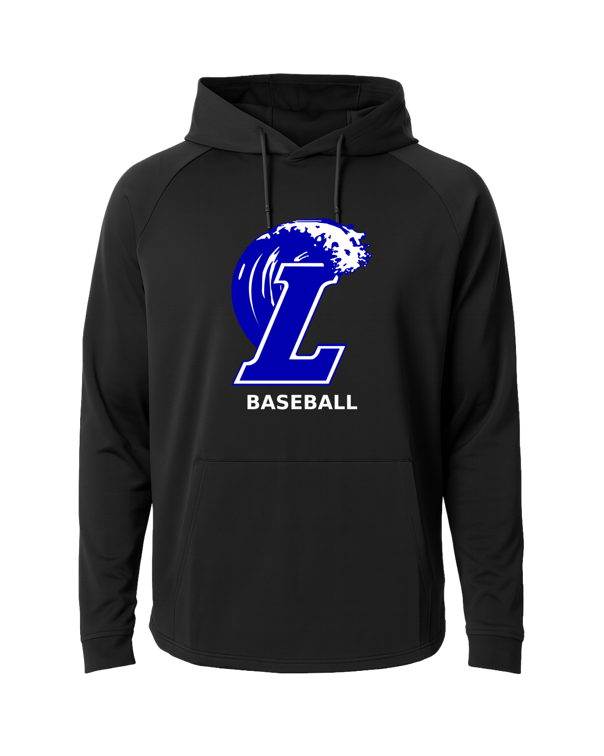 Lakeview Baseball - Black Hoodie - Full Front
