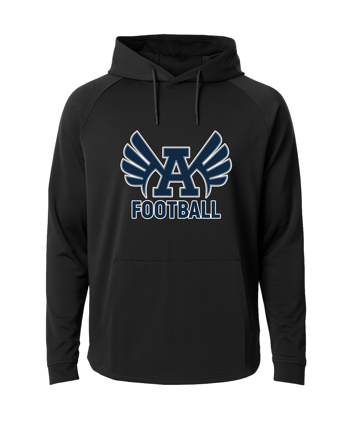 Abingdon Football - Black Hoodie - Full Front