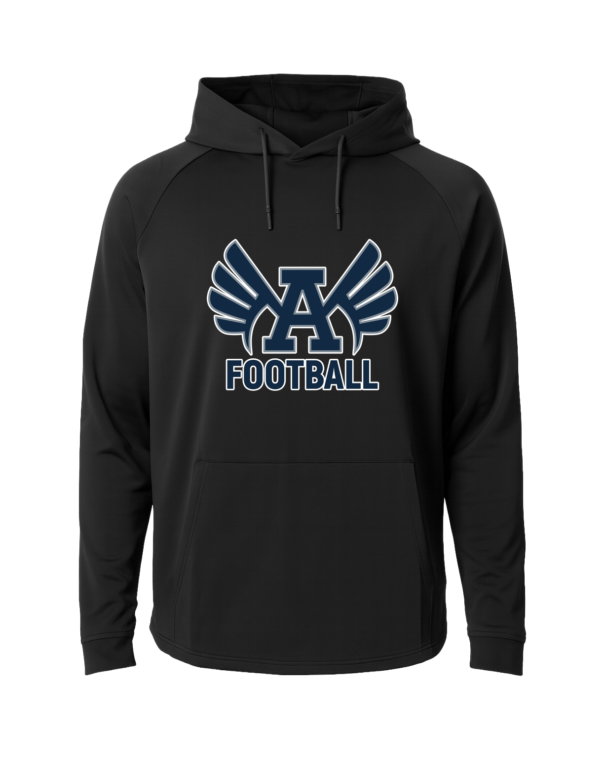 Abingdon Football - Black Hoodie - Full Front