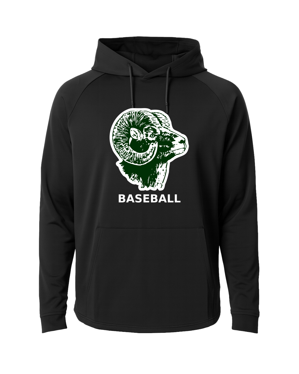 Roseau Baseball - Black Hoodie - Full Front