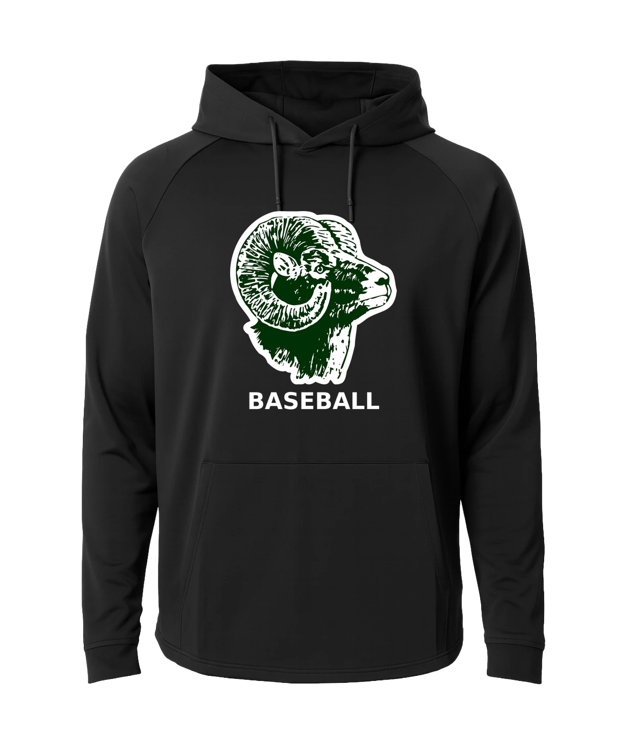 Roseau Baseball - Black Hoodie - Full Front