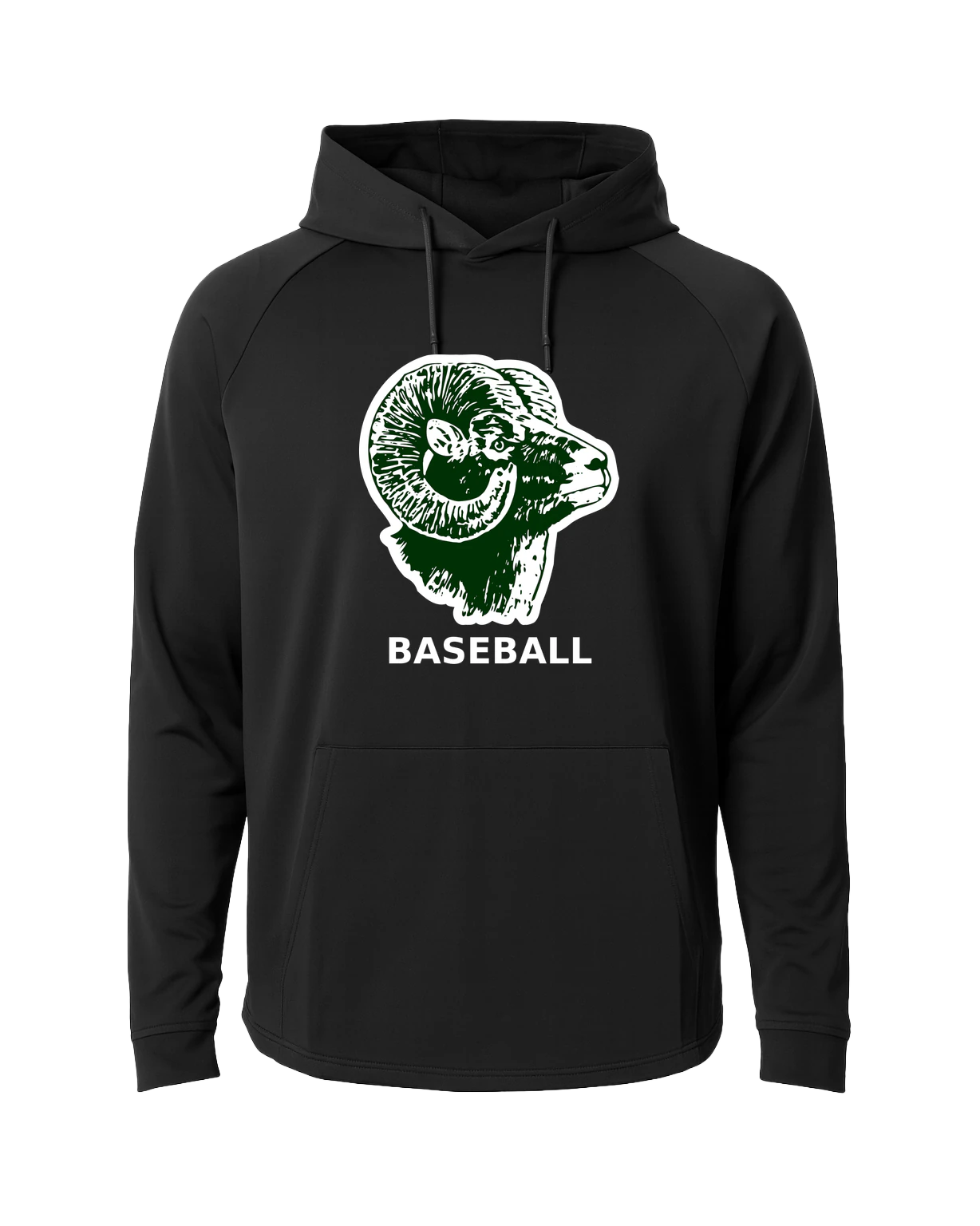 Roseau Baseball - Black Hoodie - Full Front