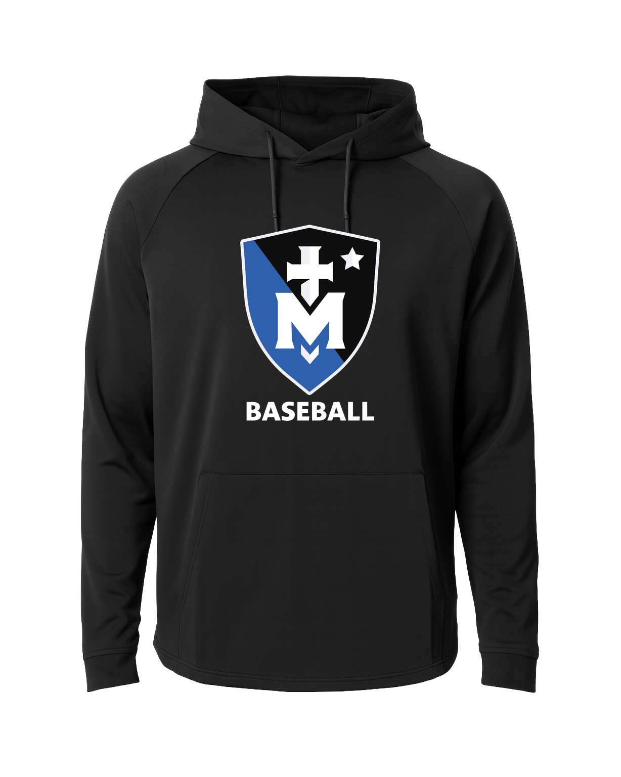 Stella Maris Academy Baseball - Black Hoodie - Full Front