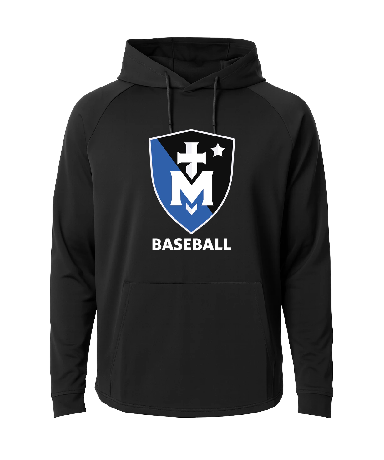 Stella Maris Academy Baseball - Black Hoodie - Full Front