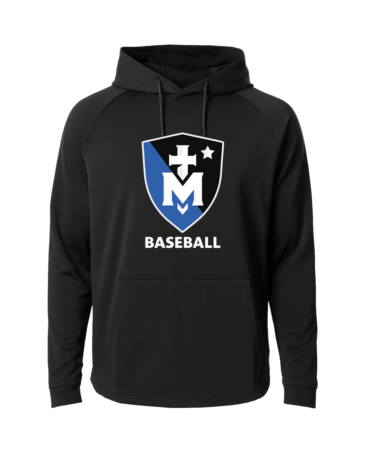 Stella Maris Academy Baseball - Black Hoodie - Full Front