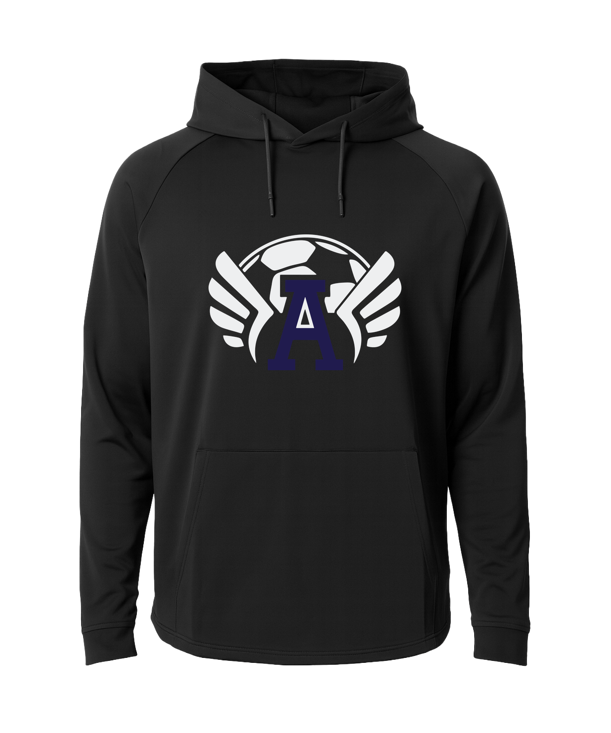 Abingdon Soccer - Black Hoodie - Full Front