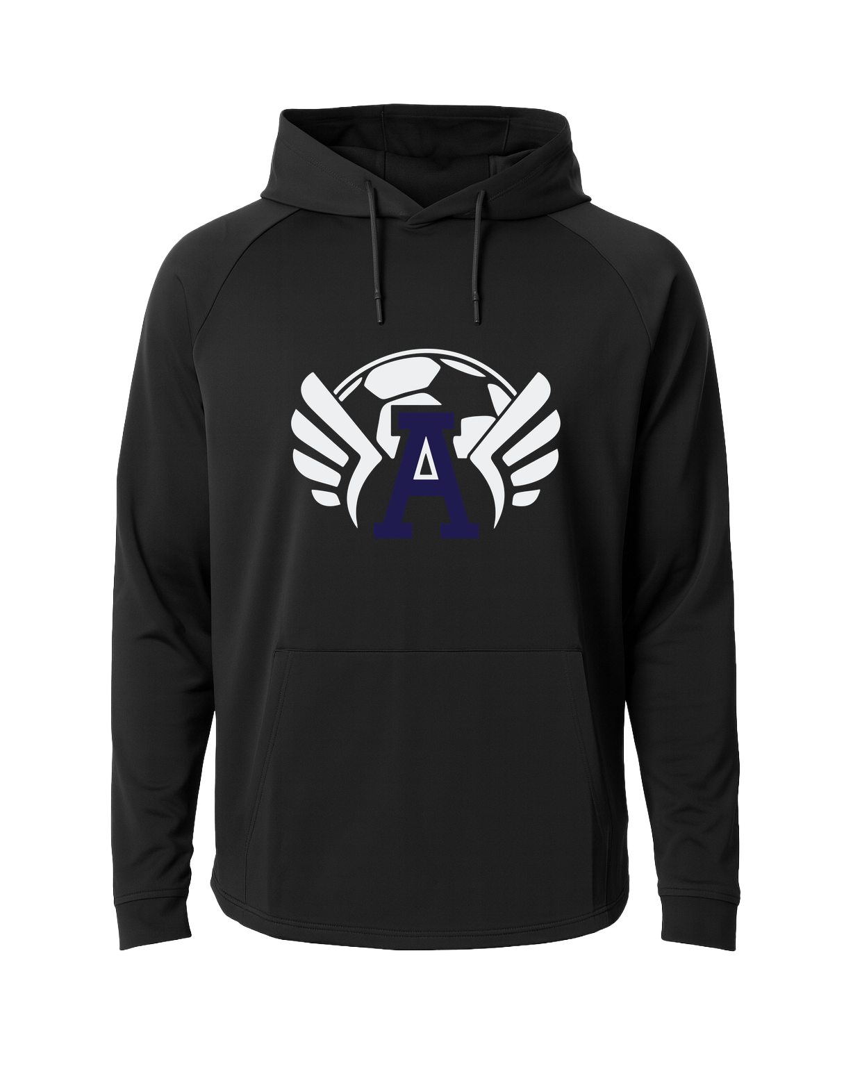 Abingdon Soccer - Black Hoodie - Full Front
