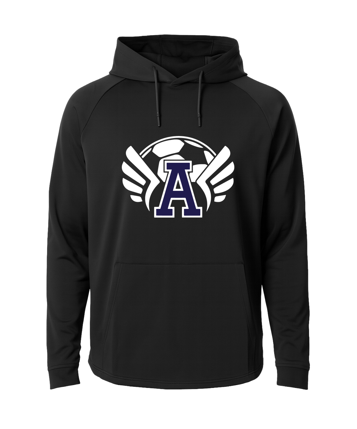 Abingdon Soccer - Black Hoodie - Full Front