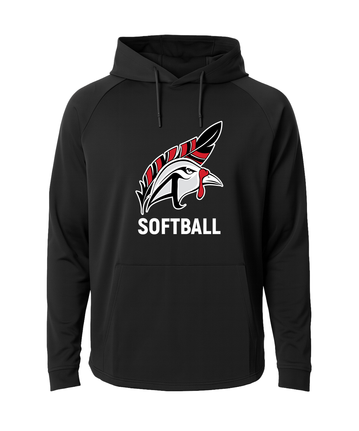 Aitkin Softball - Black Hoodie - Full Front
