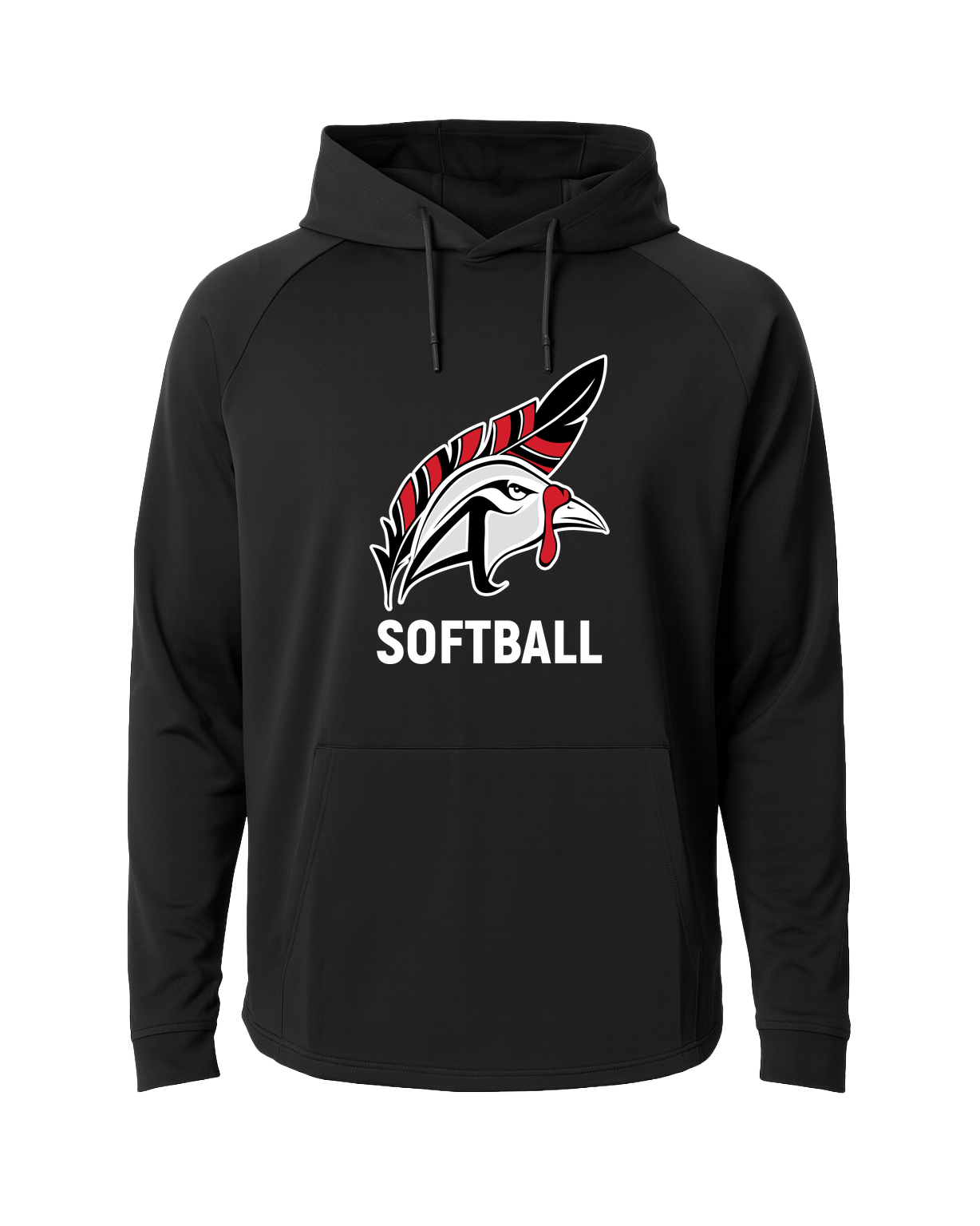 Aitkin Softball - Black Hoodie - Full Front