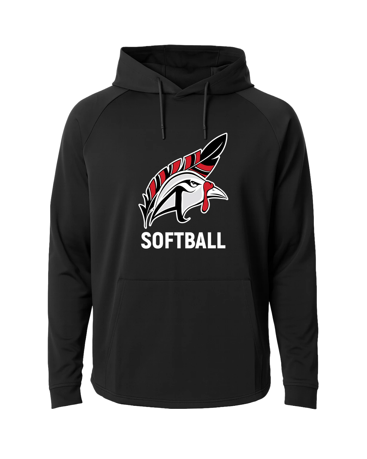Aitkin Softball - Black Hoodie - Full Front